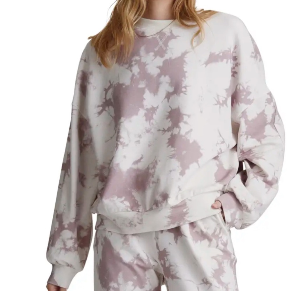 Varley Erwin Sweater In Taupe Tie Dye in Size Small
